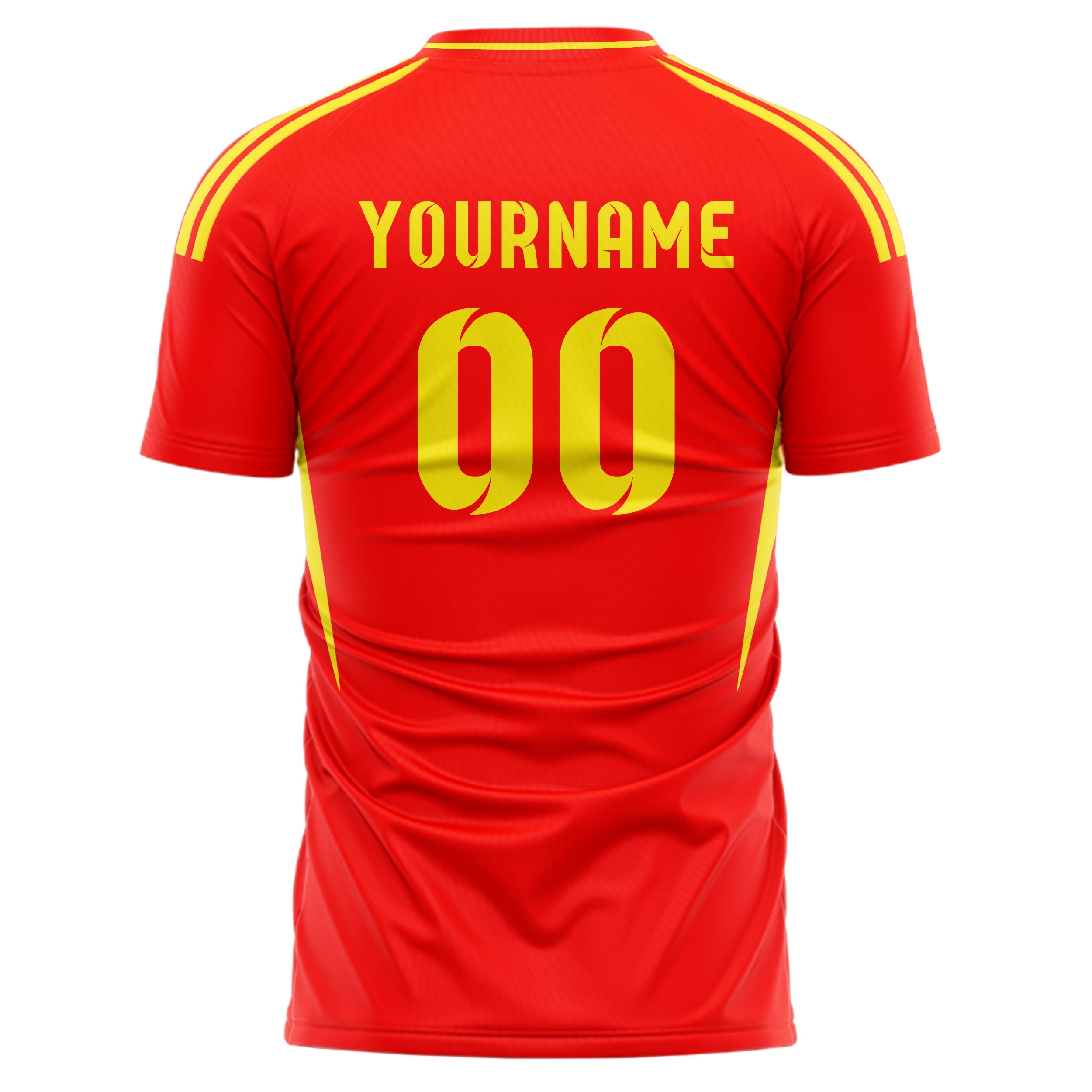 Spain Home Inspired Football Jersey – Custom Name, Number & Logo