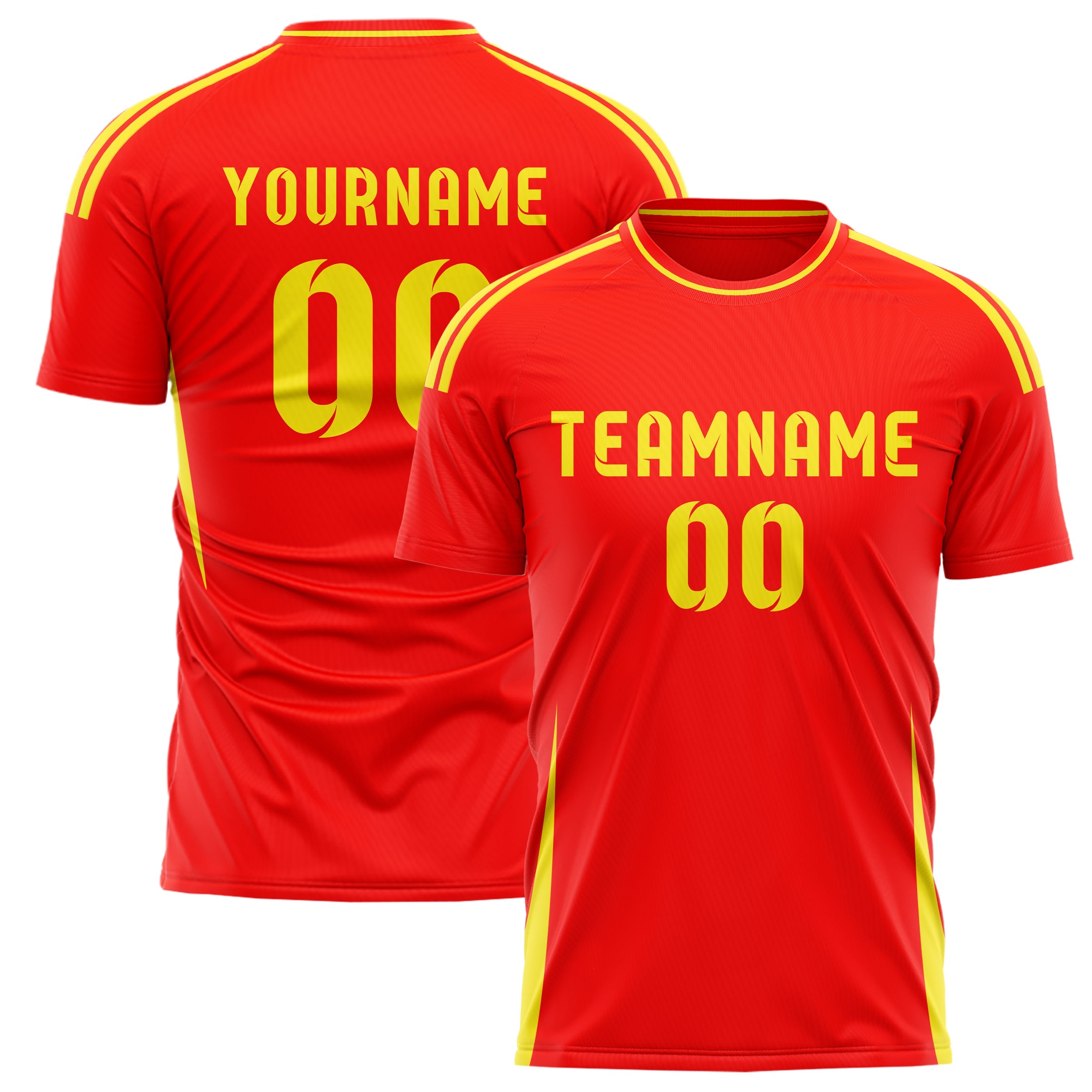 Spain Home Inspired Football Jersey – Custom Name, Number & Logo